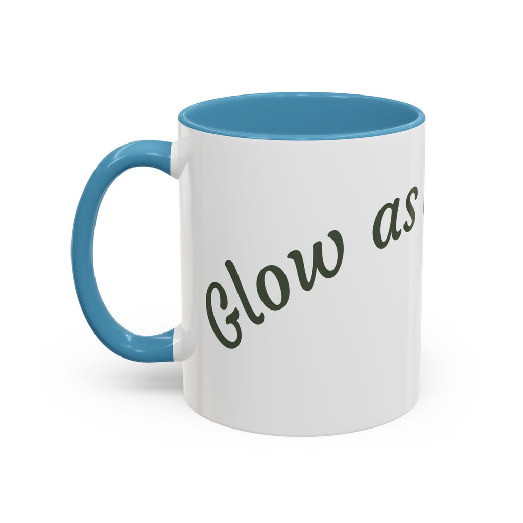 Catch Glow - 'Glow As You Can.' Accent Coffee Mug – Motivational 11 oz Ceramic