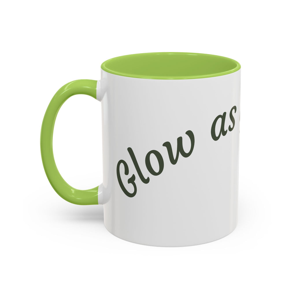Catch Glow - 'Glow As You Can.' Accent Coffee Mug – Motivational 11 oz Ceramic