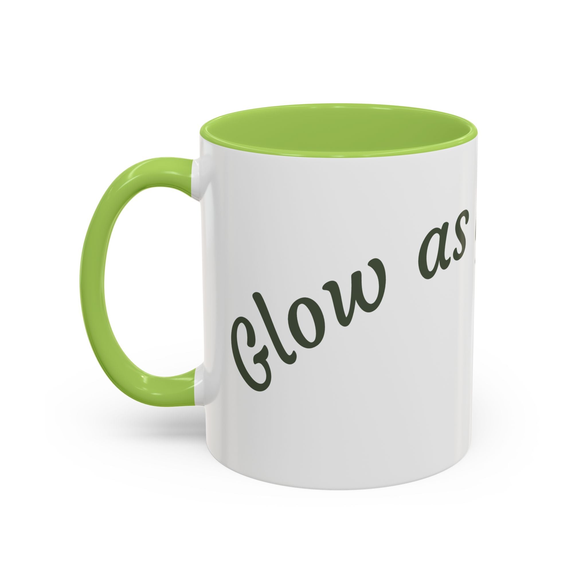 Catch Glow - 'Glow As You Can.' Accent Coffee Mug – Motivational 11 oz Ceramic