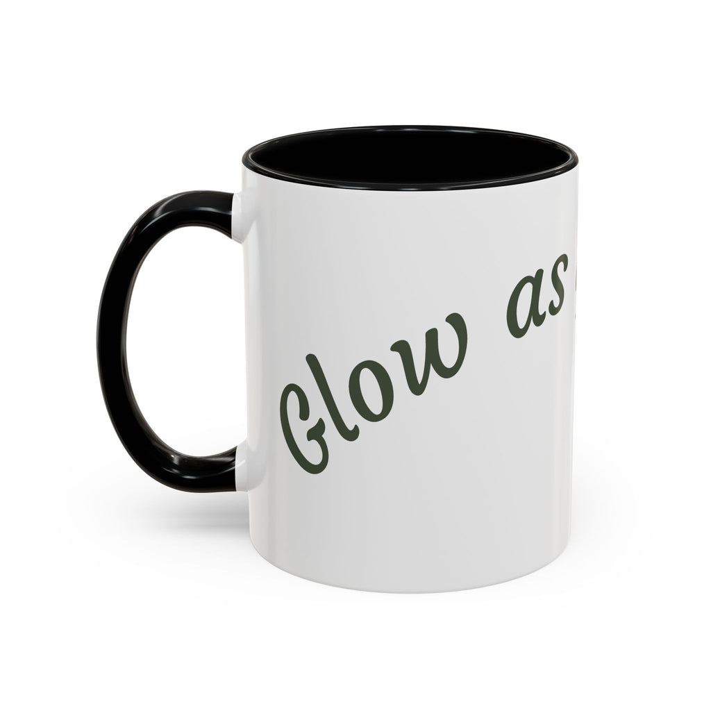 Catch Glow - 'Glow As You Can.' Accent Coffee Mug – Motivational 11 oz Ceramic