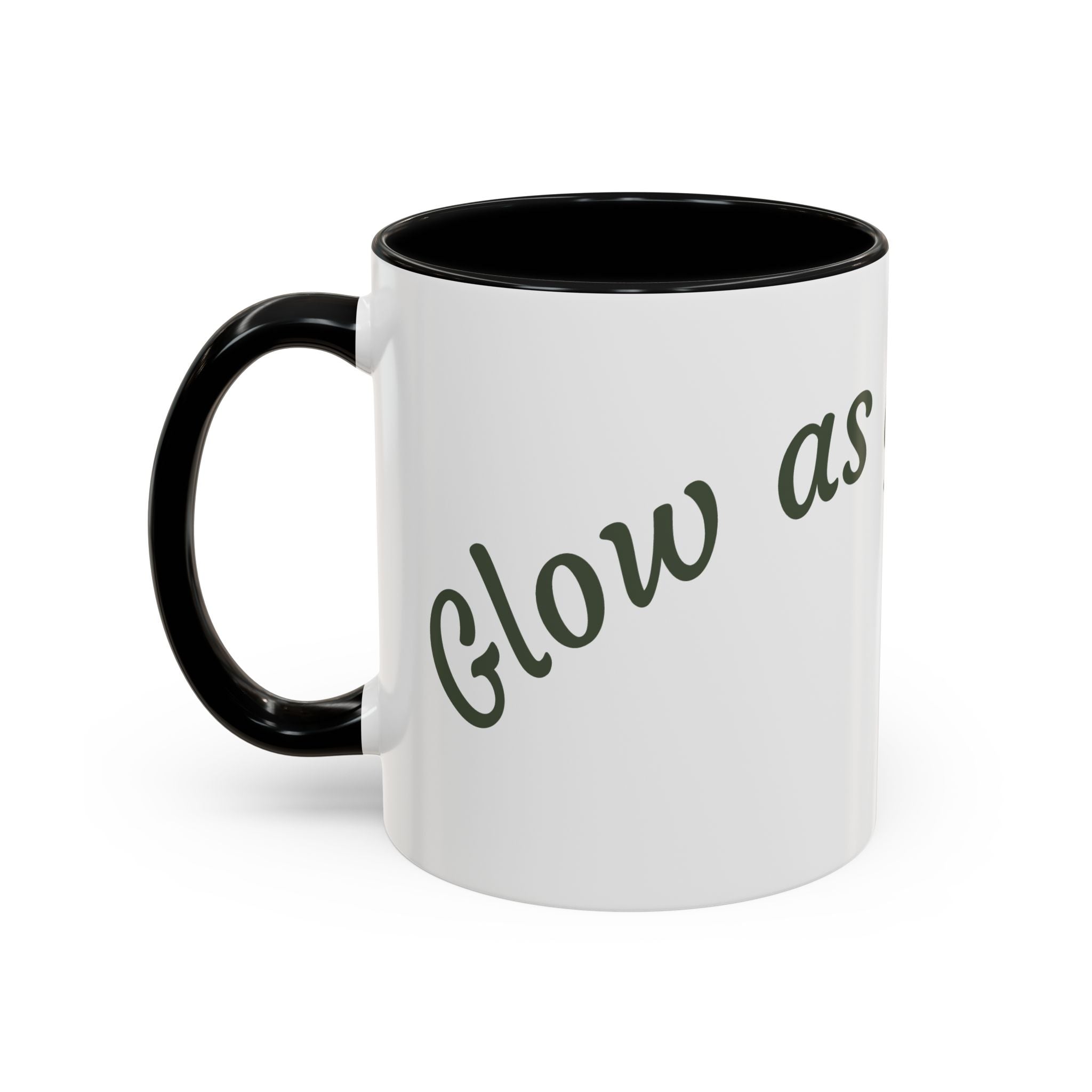 Catch Glow - 'Glow As You Can.' Accent Coffee Mug – Motivational 11 oz Ceramic