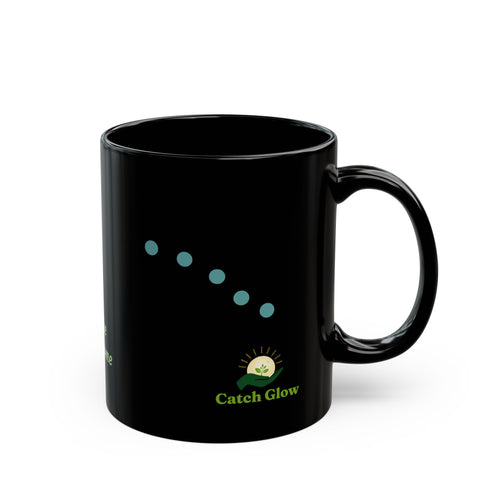 Catch Glow- "Release" & "Let the Tears Come" Black Mug — Inspirational Coffee Cup Mug, 11oz