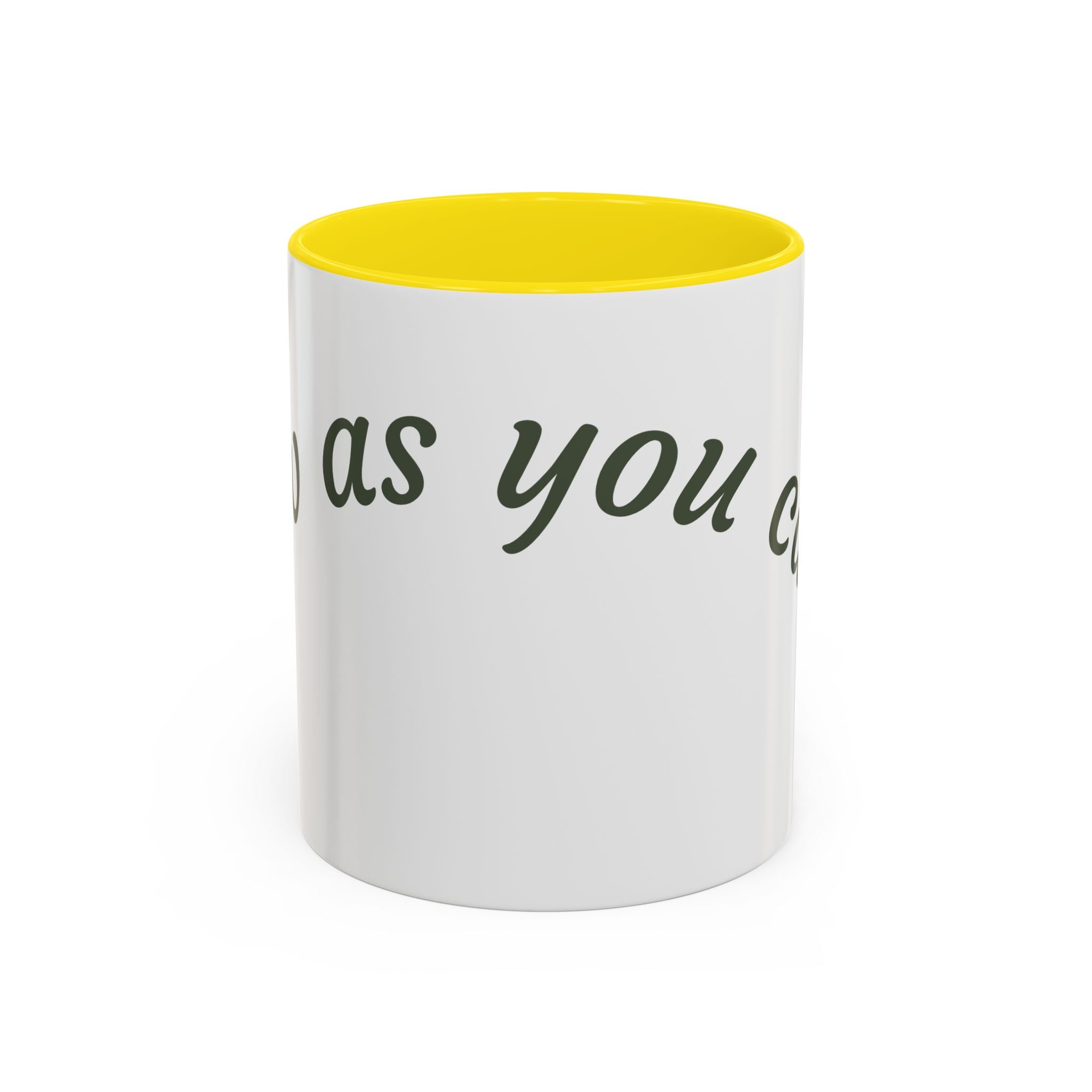 Catch Glow - 'Glow As You Can.' Accent Coffee Mug – Motivational 11 oz Ceramic