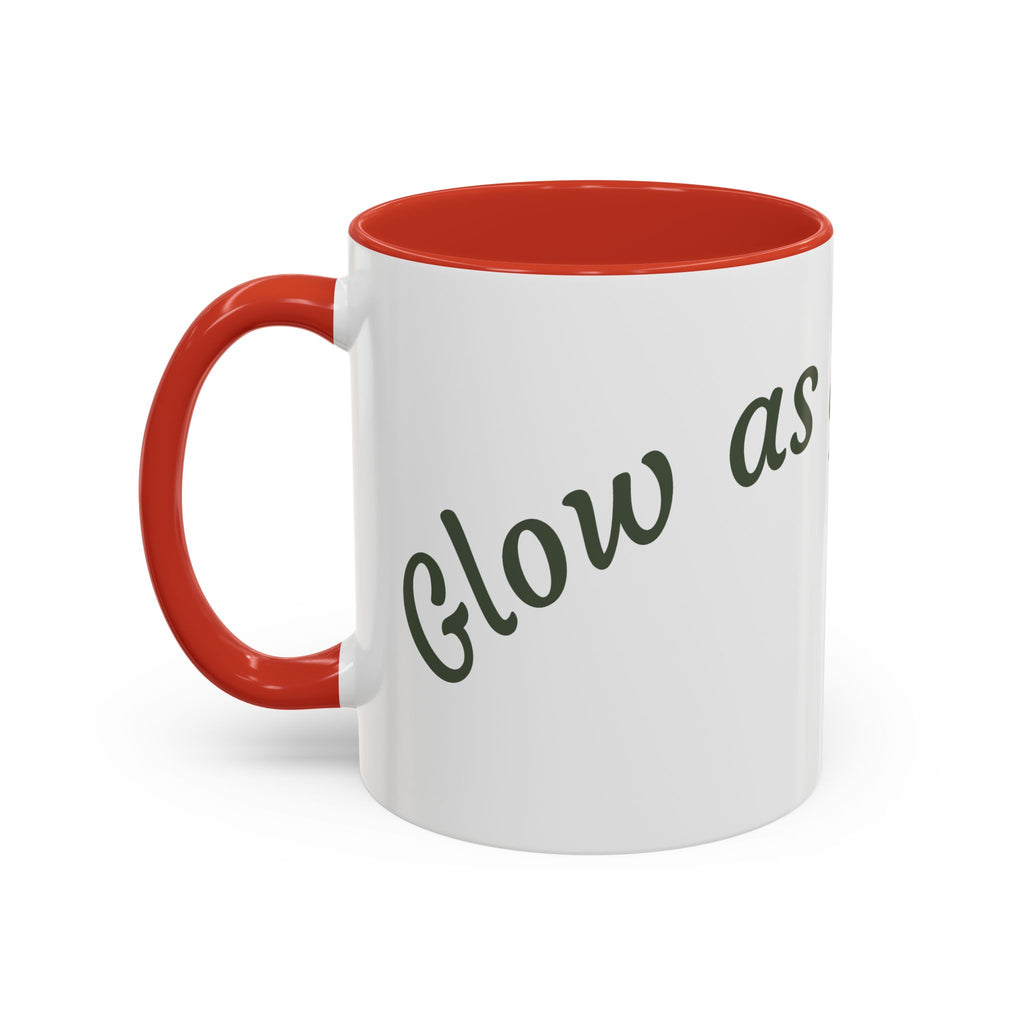 Catch Glow - 'Glow As You Can.' Accent Coffee Mug – Motivational 11 oz Ceramic