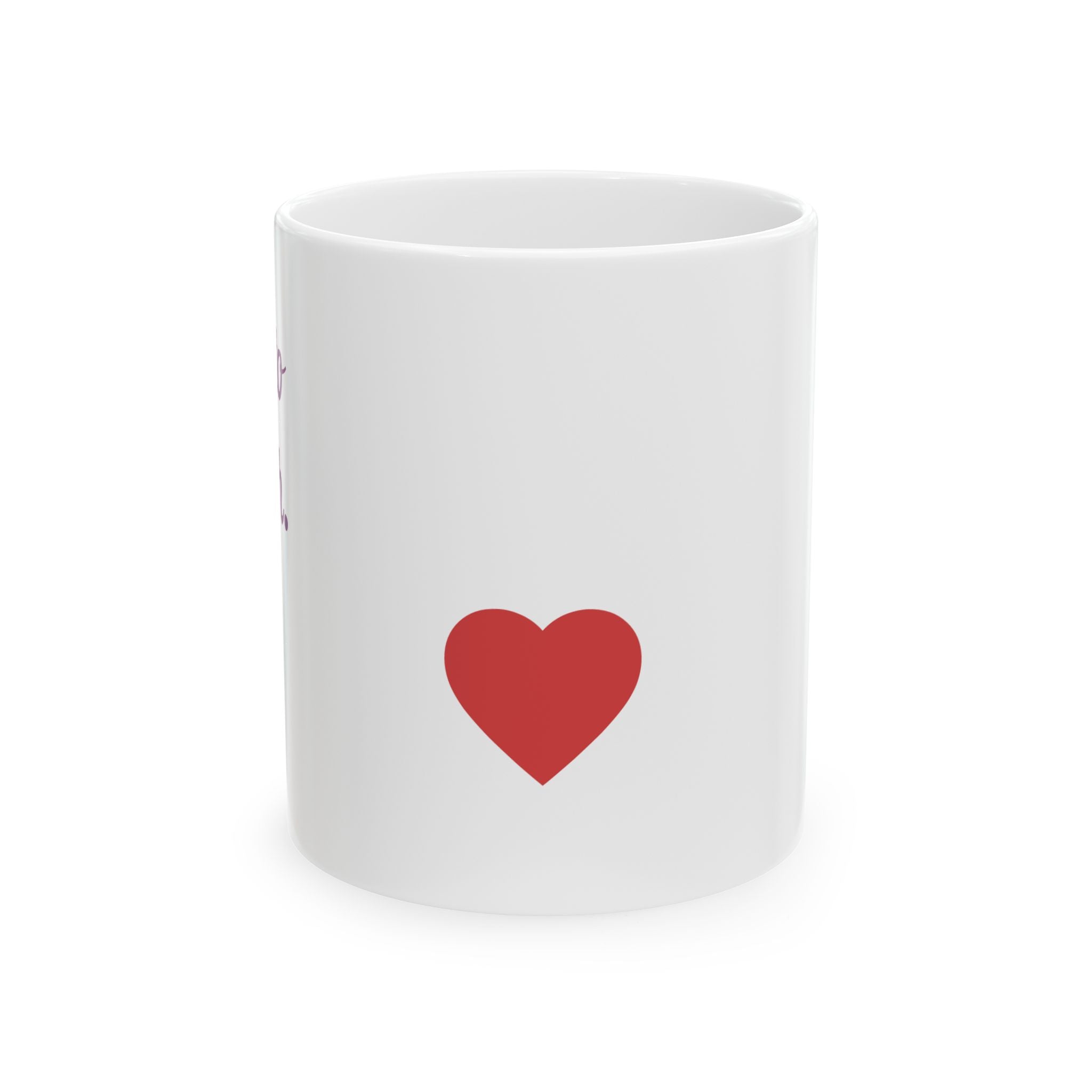 Catch Glow- 'Time to Refresh'  — Ceramic Mug Heart Design Inspirational Coffee Cup, 11oz