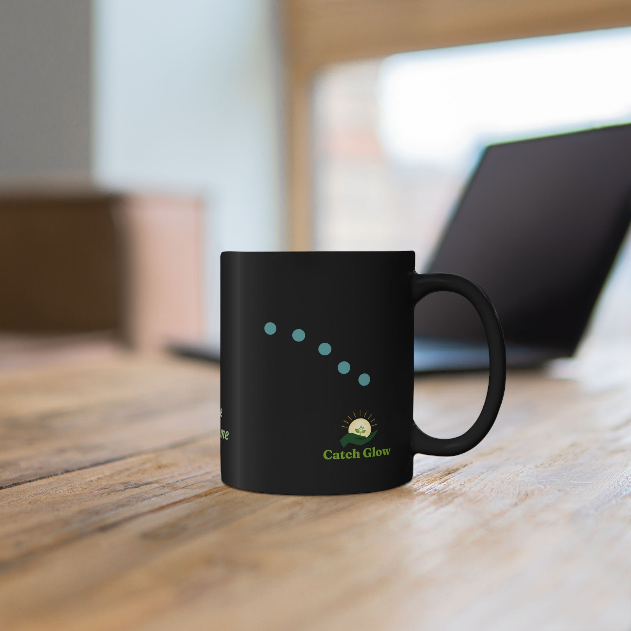 Catch Glow- "Release" & "Let the Tears Come" Black Mug — Inspirational Coffee Cup Mug, 11oz