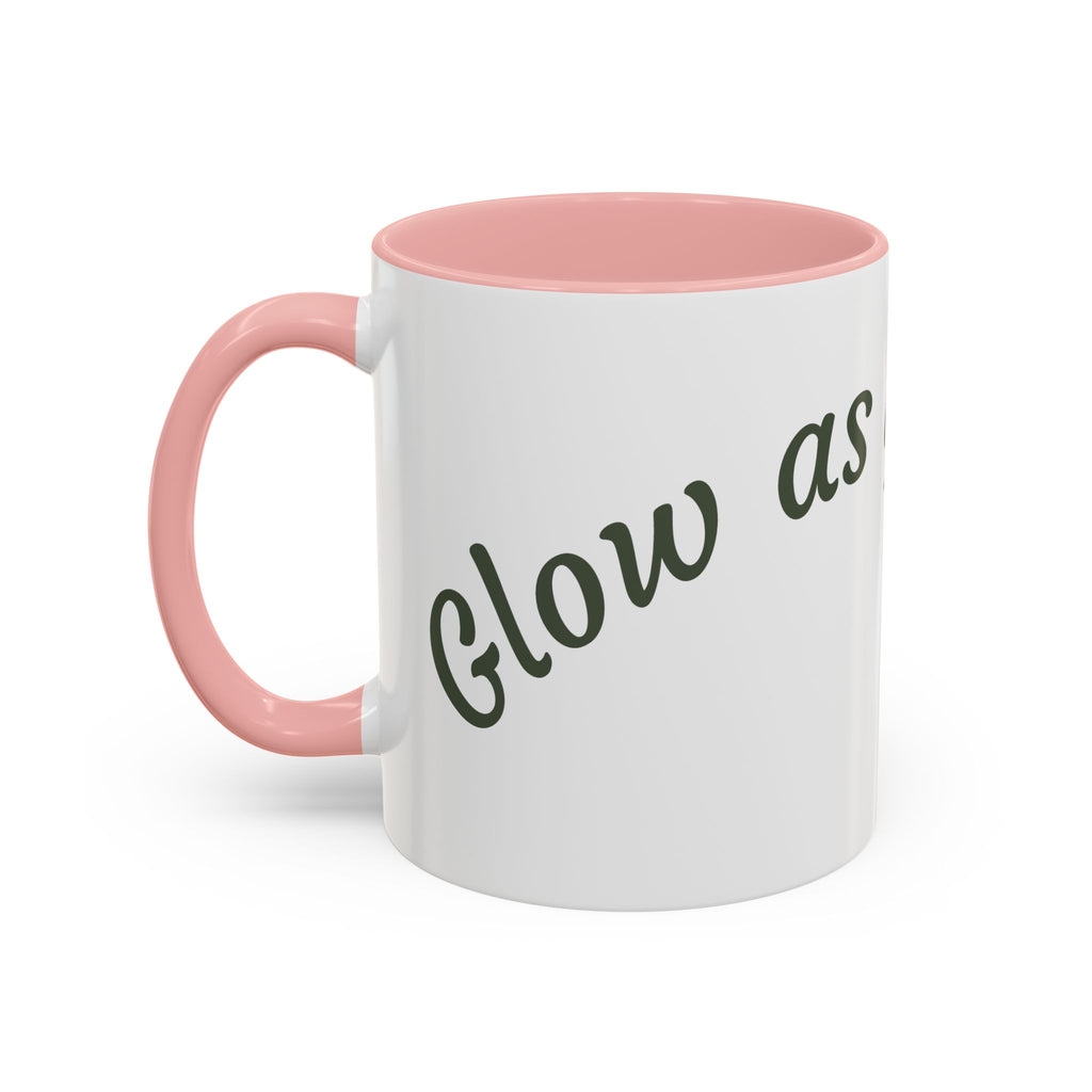 Catch Glow - 'Glow As You Can.' Accent Coffee Mug – Motivational 11 oz Ceramic