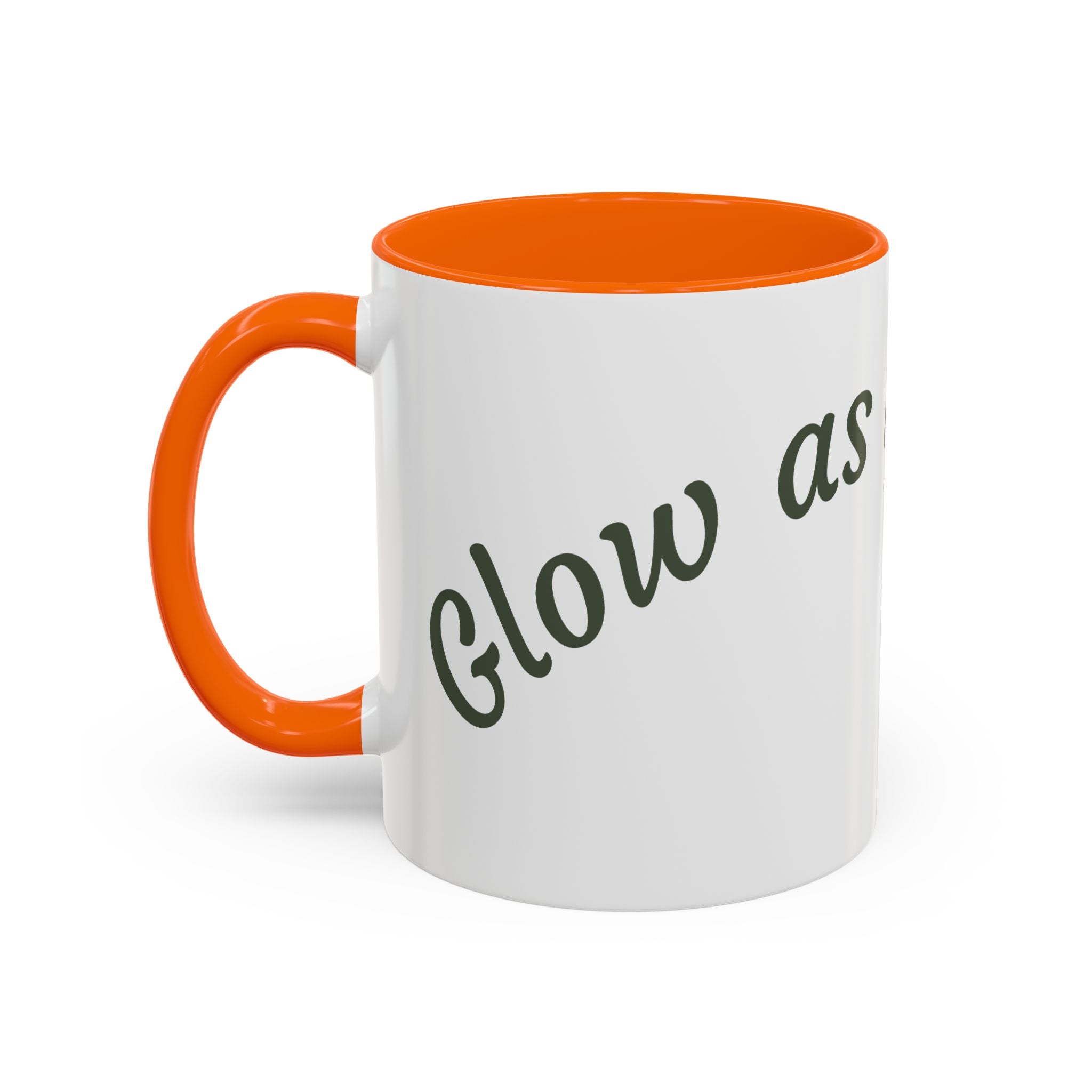 Catch Glow - 'Glow As You Can.' Accent Coffee Mug – Motivational 11 oz Ceramic