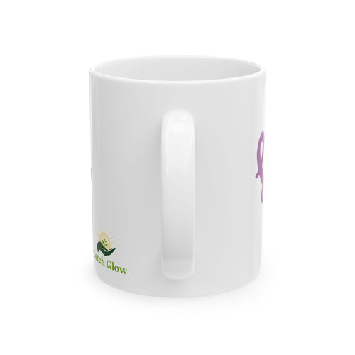 Catch Glow- "Let Me Fly" Inspirational Ceramic Mug - Floral Glow Coffee Cup (11oz)