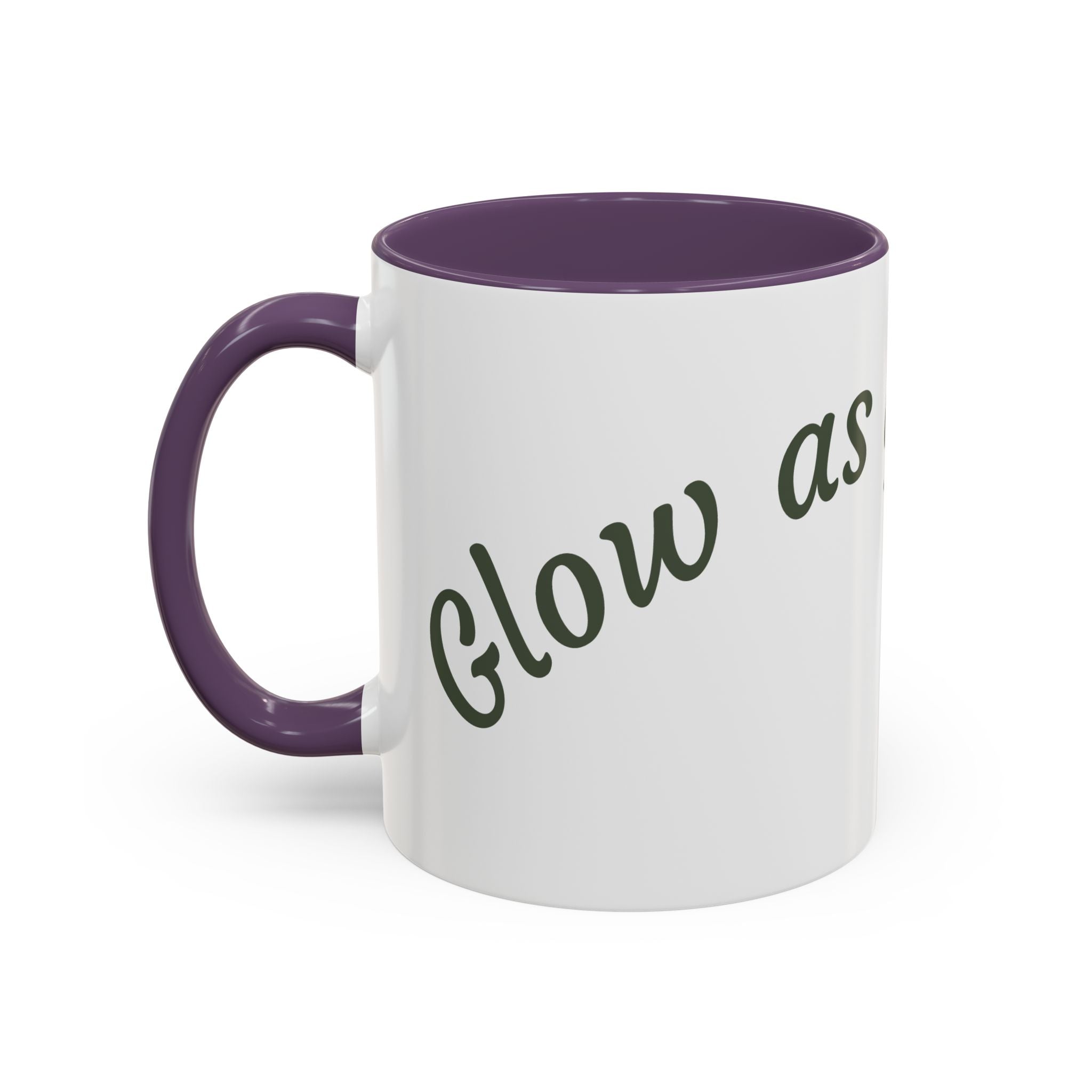 Catch Glow - 'Glow As You Can.' Accent Coffee Mug – Motivational 11 oz Ceramic