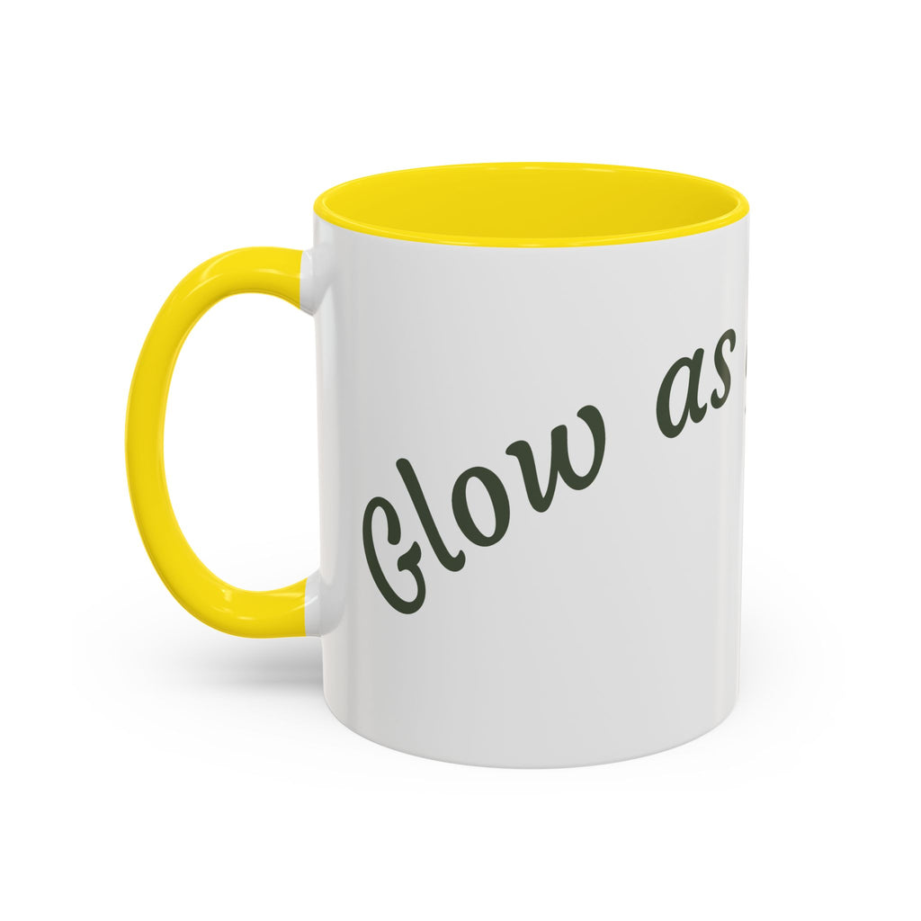 Catch Glow - 'Glow As You Can.' Accent Coffee Mug – Motivational 11 oz Ceramic